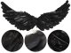 Melnā eņģeļa spārni - Spalvu | Feather Angel Wings Black Fairy Tale Costume Halloween Disguise