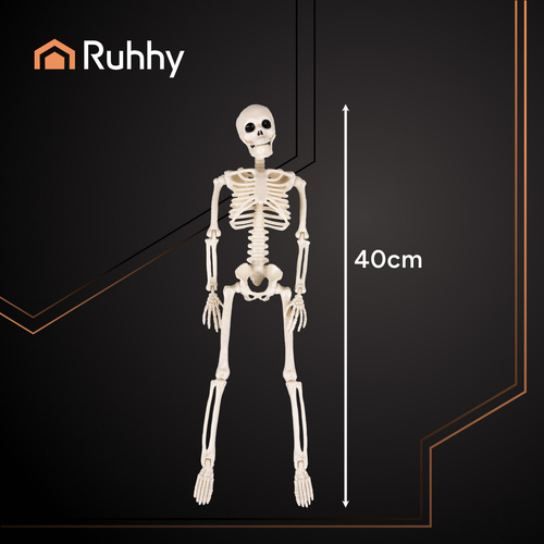 Kustīgs piekarams skelets Helovīna dekorācija 40cm Ruhhy 26027 (0)