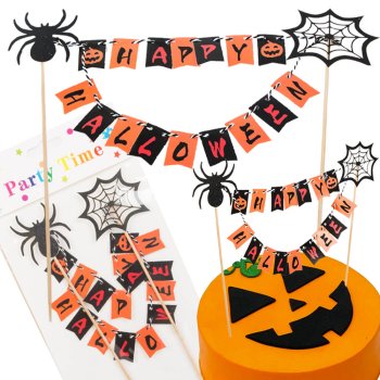 Dekorācija kūkai Hellovīnam - papīra virtene, tortes topperis | Halloween Decoration For A Cake Cupcake Garland...