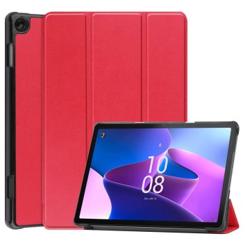 Lenovo Tab M10 (3rd Gen) (TB-328FU) Trifold Stand PU Leather Hard Protective Cover Case, Red | Planšetes Vāciņš...