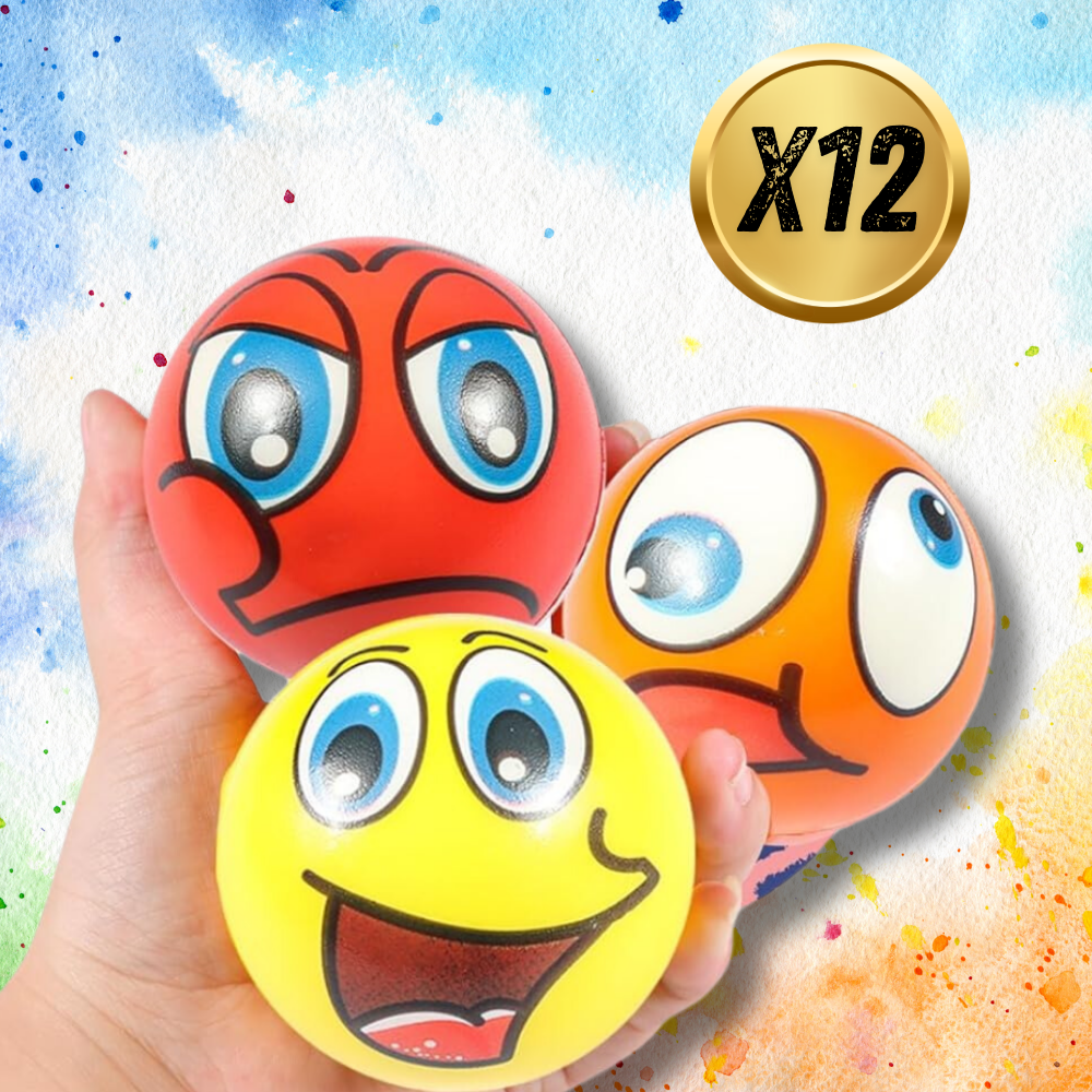 Sensorās bumbiņas Anti-stress 12 gabali, mīcāmas bumbas bērniem un pieaugušajiem (1)