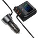 Acefast B11 138W USB-A un USB-C auto lādētājs ar 6 portiem - melns | Phone Car Charger