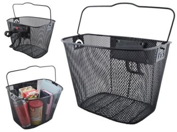 Velosipēda grozs metāla, melns | Bicycle Basket