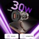 Tech-Protect CC01 30W 2-portu USB-A / USB-C automašīnas lādētājs - melns | Phone Car Charger
