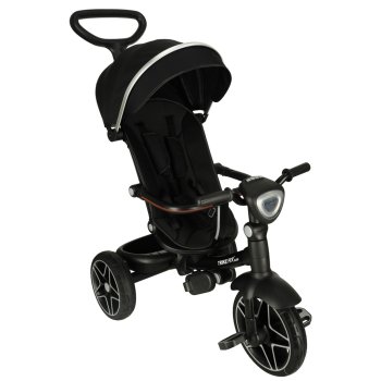 Bērnu rati, trīsritenis TRIKE FIX Elite, Melns | Tricycle Baby Carriage