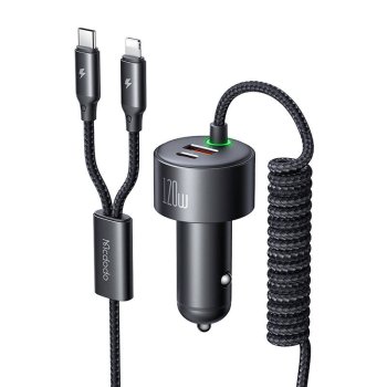 Auto lādētājs Mcdodo CC-0370 120W Ievelkami kabeļi