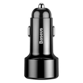 Baseus Magic Series Dual QC – Ātrais auto lādētājs ar 2x USB QC 3.0, 45W, 6A, melns (CCMLC20A-01) | Phone Car...