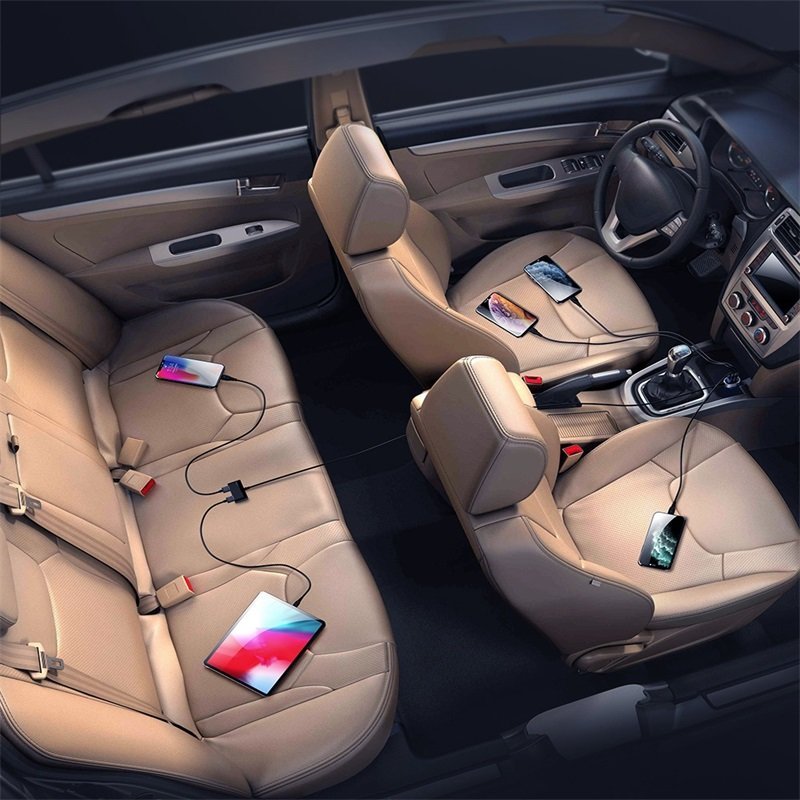 Joyroom ātra automašīnas lādētājs 5x USB 6.2 A ar pagarinātāju, melns (JR-CL03) | Phone Car Charger (0)