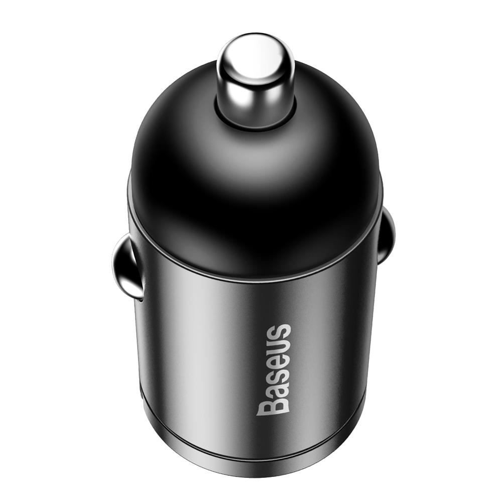 Baseus Tiny Star Mini viedais USB auto lādētājs 30W Quick Charge 3.0 pelēks (VCHX-A0G) | Phone Car Charger (1)