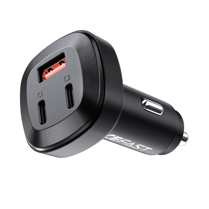 Acefast automašīnas lādētājs 66W, 2x USB Type C / USB, PPS, Power Delivery, Quick Charge 4.0, AFC, FCP, SCP, melns... (1)