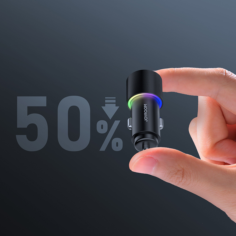 Joyroom automašīnas lādētājs 2 x USB ar apgaismojumu 24W melns (JR-CL10) | Phone Car Charger (2)