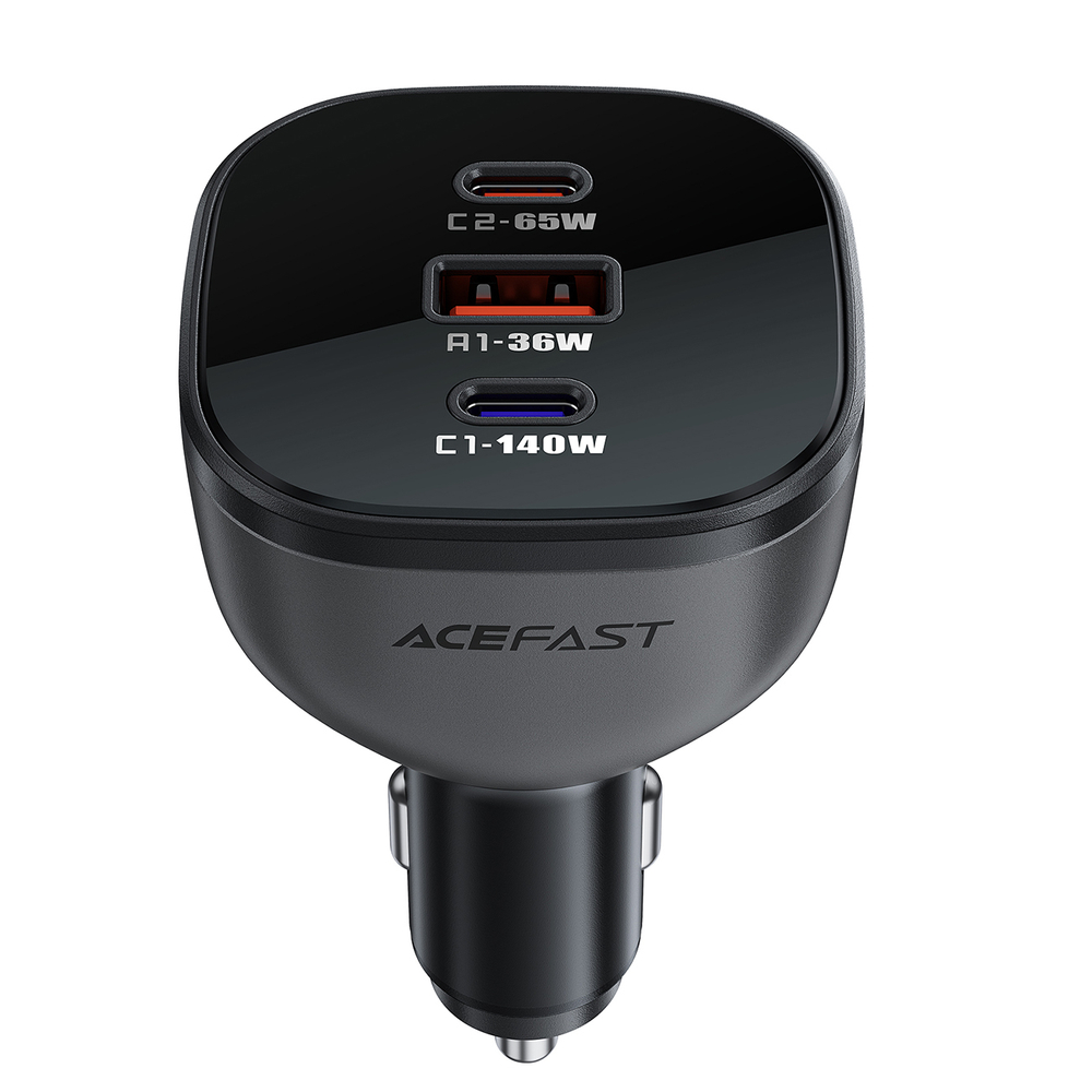 Acefast B14 automašīnas lādētājs 165W 2x USB-C 1x USB-A - melns | Phone Car Charger (2)