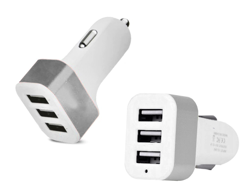 Automašīnas piepīpētāja ligzdas telefona lādētājs 3X USB 3.1A | Car Phone Charger (0)