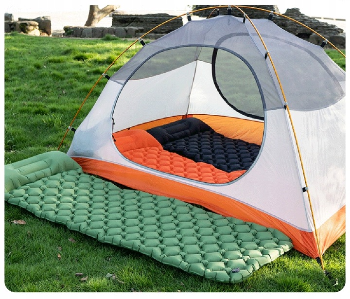 Piepūšams tūristu matracis, tūrisma paklājiņš ar spilvenu | Inflatable Mattress Tourist Mat (5)