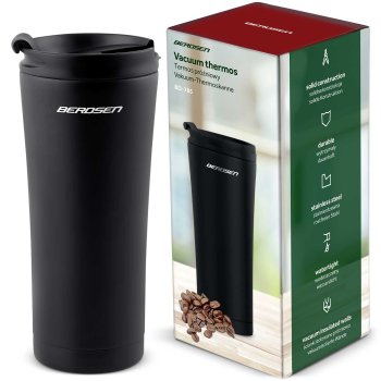 Vakuuma pudele, termoss, termokrūze 470 ml Berdsen BD-785, Melns | Thermal Mug Bottle Vacuum Thermos Flask