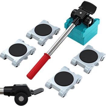 Mēbeļu pārvietošanas komplekts ar pacēlāju un platformām 150 kg