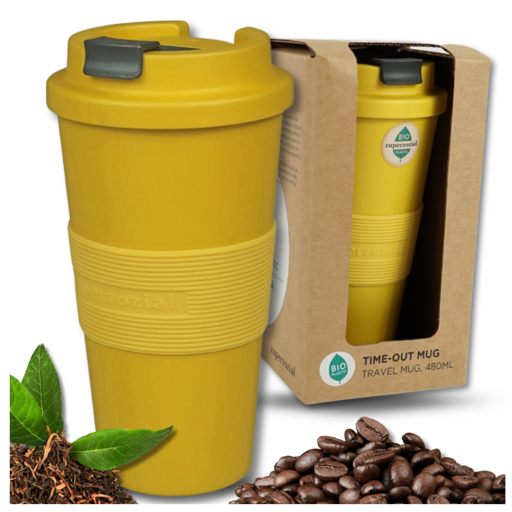 Ceļojumu termokrūze kafijai un tējai, 480 ml, dzeltena