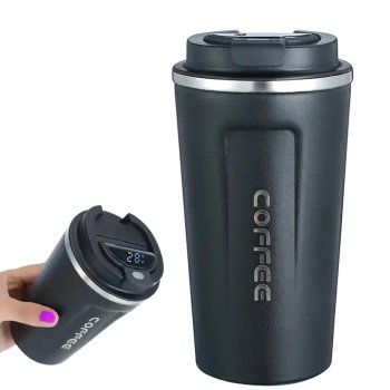 Termokrūze ar LCD displeju 510 ml, melna