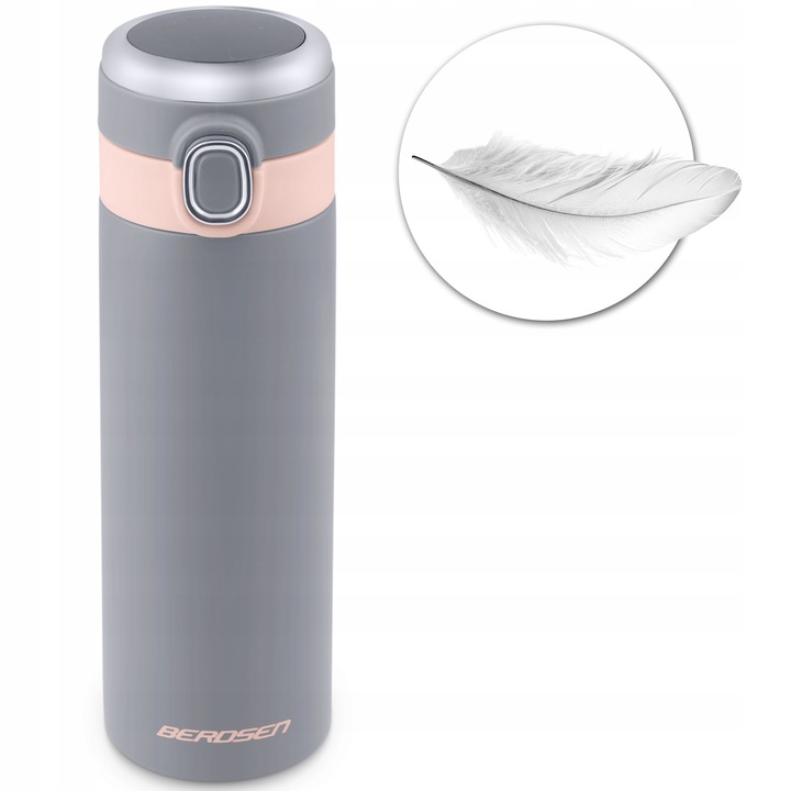 Vakuuma pudele, termoss 450 ml Berdsen BD-786, Pelēks | Vacuum Bottle Thermos (3)
