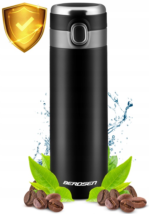 Vakuuma pudele, termoss 450 ml Berdsen BD-786, Melns | Vacuum Bottle Thermos (1)