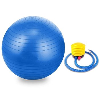Vingrošanas Fitnesa Bumba 65cm ar Pumpi, Zila | Exercise Fitness Gym Ball