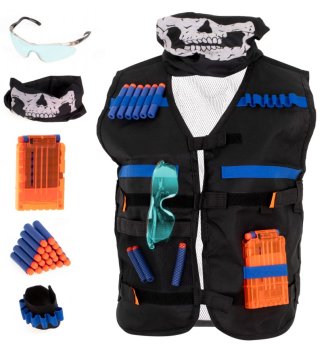 Bērnu Rotaļu Taktiskā Veste Nerf + Piederumi | Kids Tactical Vest Nerf + Accessories