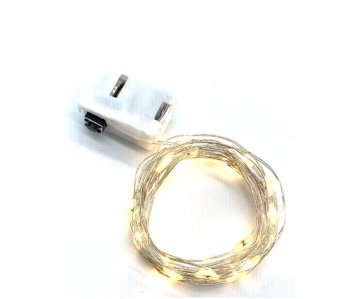 LED gaismas virtene uz baterijām Telcon dekorācijām, 100 cm