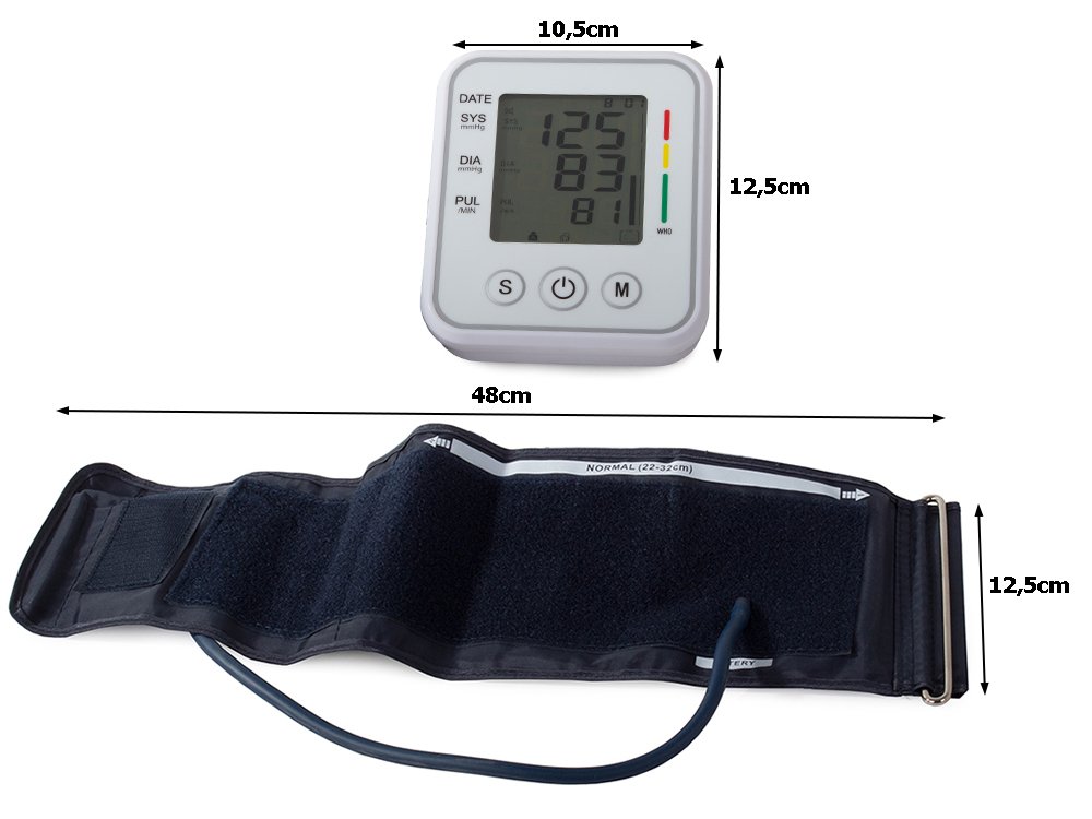 Pārnēsājams Rokas Augšdelma Asinsspiediena Mērītājs Tonometrs YX-102 | Portable Blood Pressure Meter Heart Rate... (6)