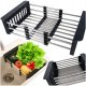 Regulējams Grozs Caurduris Virtuves Izlietnei Dārzeņu un Augļu Mazgāšanai | Expandable Basket Strainer Colander