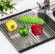 Trauku žāvētājs uz izlietnes, sarullējams trauku žāvēšanas paklājiņš | Roll Up Dish Drying Rack Over the...