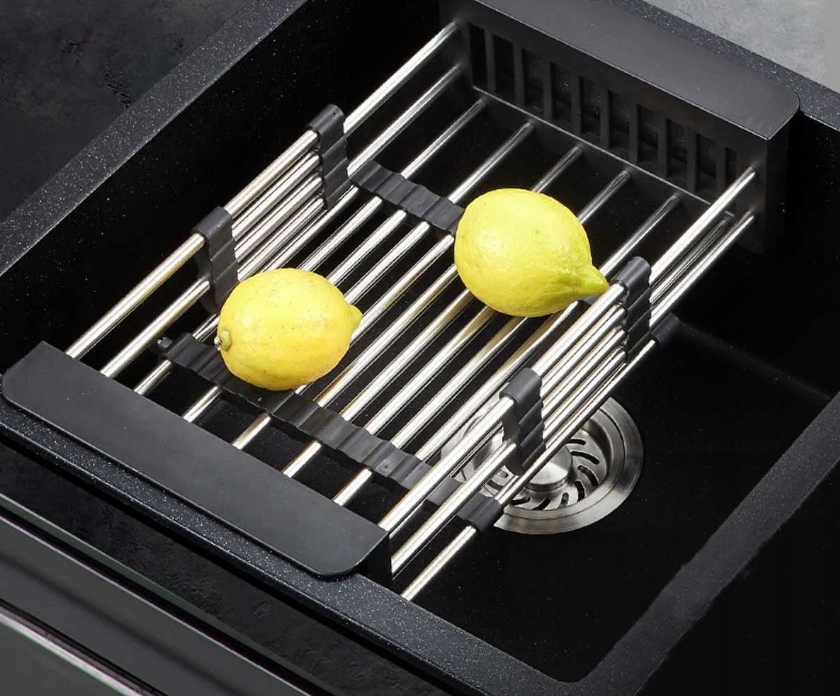 Regulējams Grozs Caurduris Virtuves Izlietnei Dārzeņu un Augļu Mazgāšanai | Expandable Basket Strainer Colander (12)