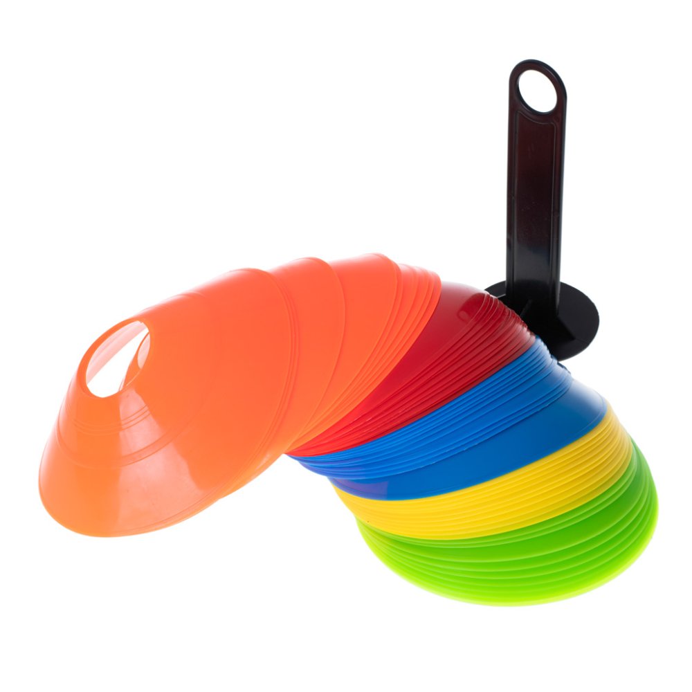 Treniņu Marķēšanas Konusi Sporta Spēlēm, 50 gab. | Sports Games Training Disc Marker Cones (2)