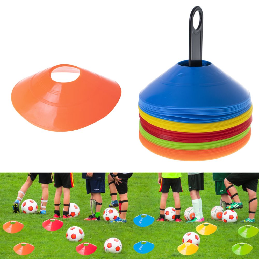 Treniņu Marķēšanas Konusi Sporta Spēlēm, 50 gab. | Sports Games Training Disc Marker Cones (1)
