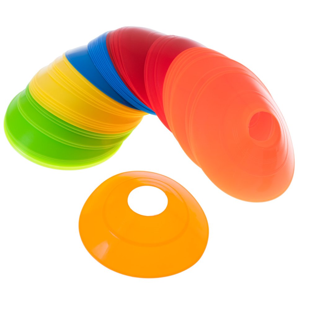 Treniņu Marķēšanas Konusi Sporta Spēlēm, 50 gab. | Sports Games Training Disc Marker Cones (3)