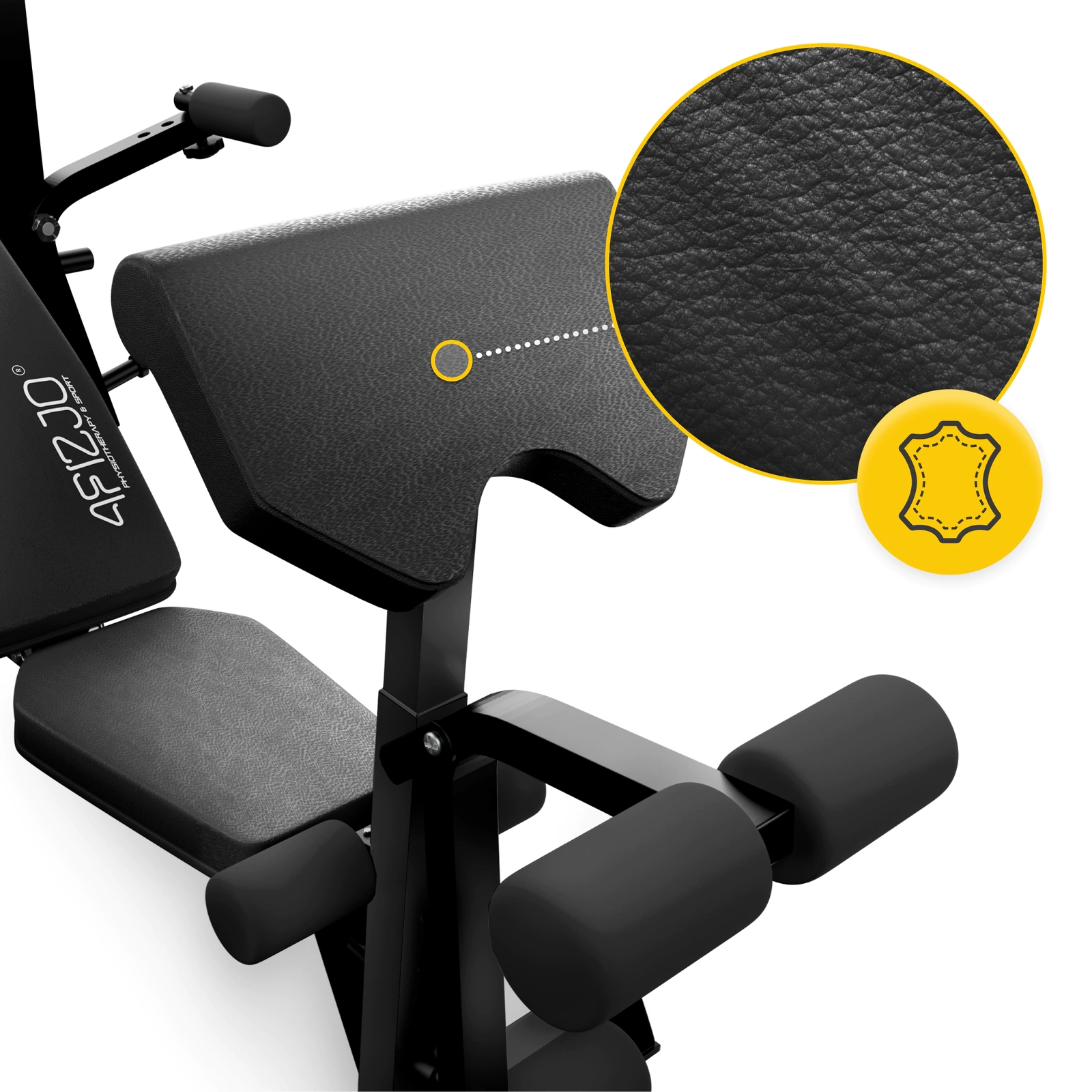 Regulējams treniņu sols ULTRA 4FIZJO ar statīvu stienim, melns (2)