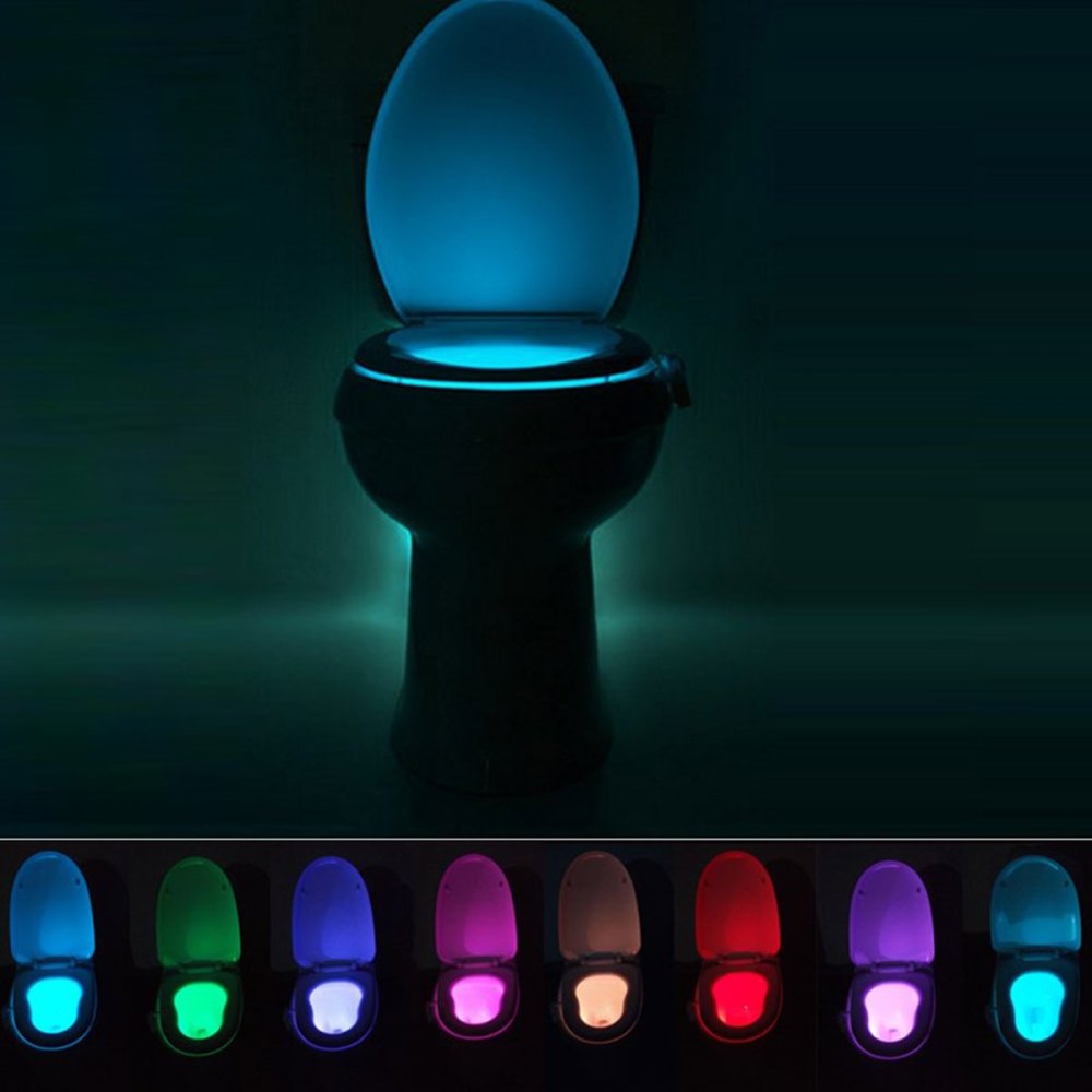 Tualetes poda LED lampa ar gaismas un kustības sensoru | LED Toilet Lamp (1)