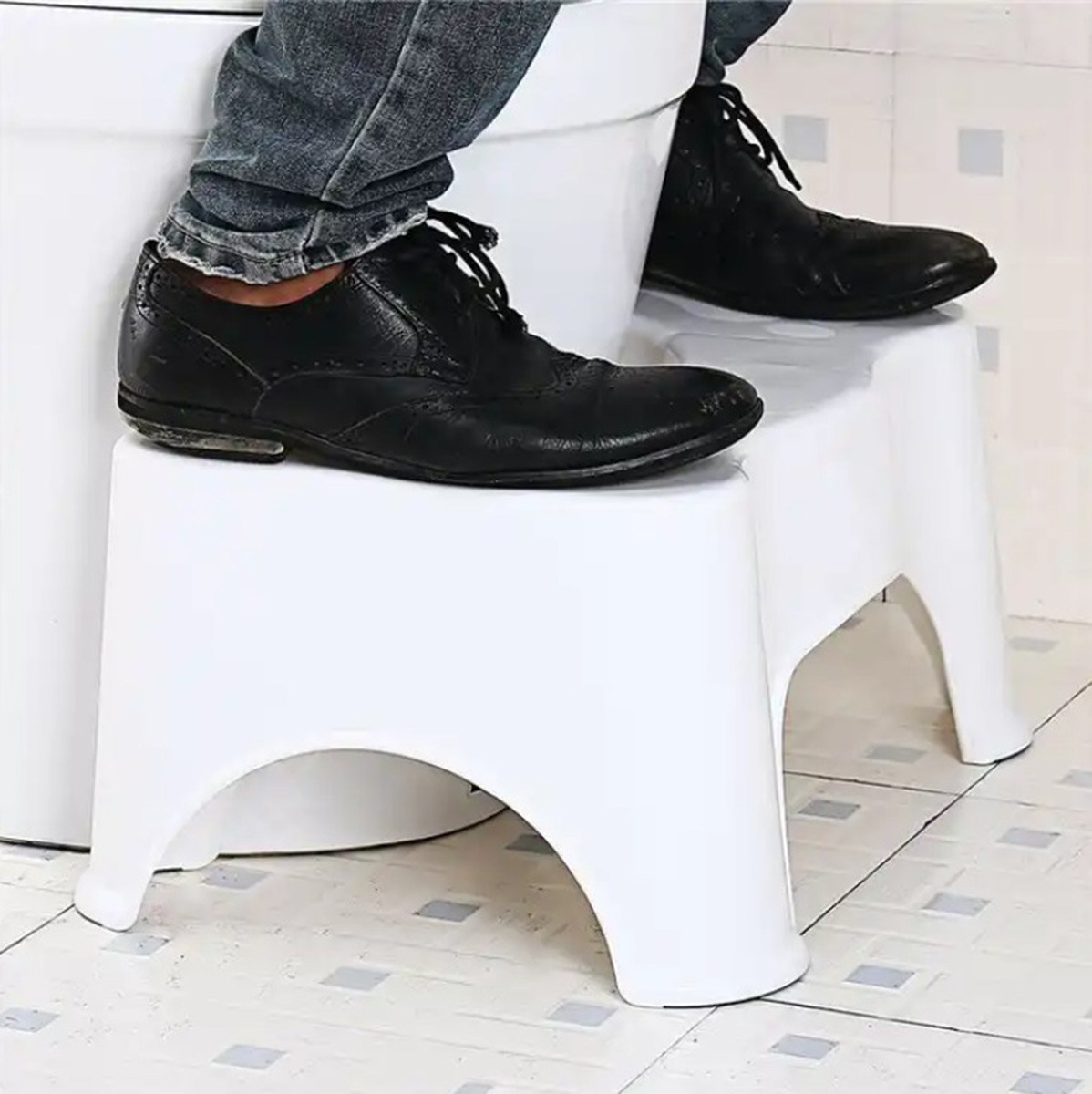 Tualetes Kāju Balsts Paliktnis Kāpnes Vannas Istabai, 42x27x17 cm | Step Platform Footrest for Toilet for Bathroom (3)