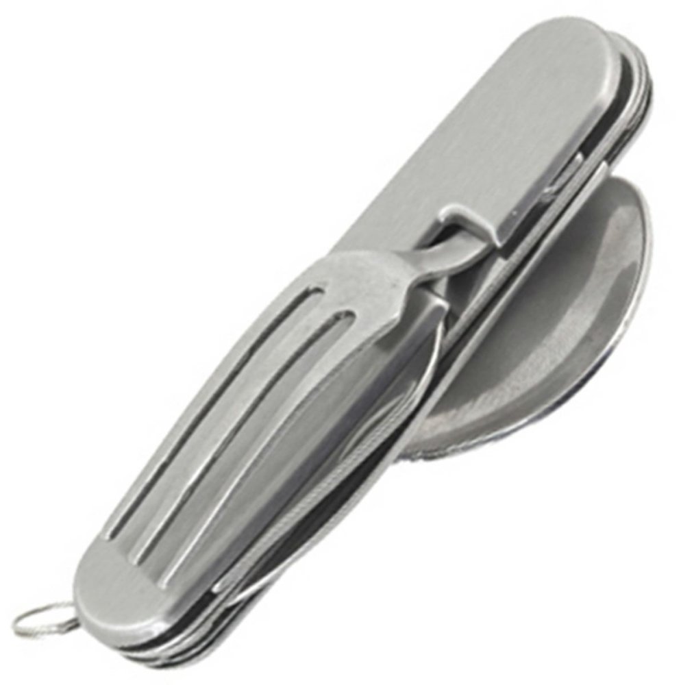 4in1 Tūrisma Piknika Kabatas Saliekamais Nazis Galda Piederumu Komplekts | Pocket Knife Multifunctional Сutlery Set (0)