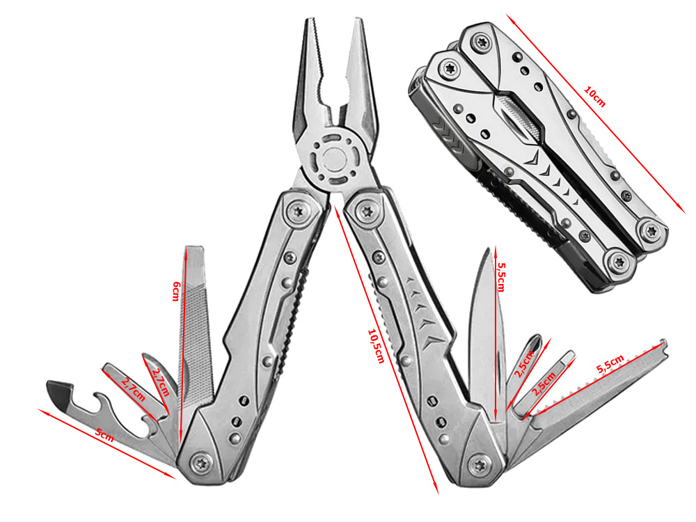Tūrisma Piknika Kabatas Saliekamais Nazis Knaibles Daudzfunkcionāls Instruments Rīku Komplekts, 23in1 | Pocket Knife... (3)