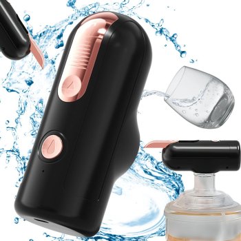 Bezvadu elektriskais ūdens pumpis dozators 5-19L pudelēm, USB-C, melns