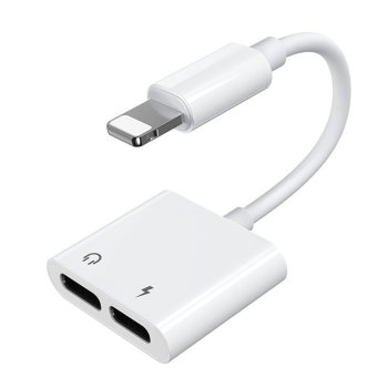Joyroom Lightning to Lightning / Music Lightning Headphone Adapter for Audio and Charging, White | Audio un Uzlādes...