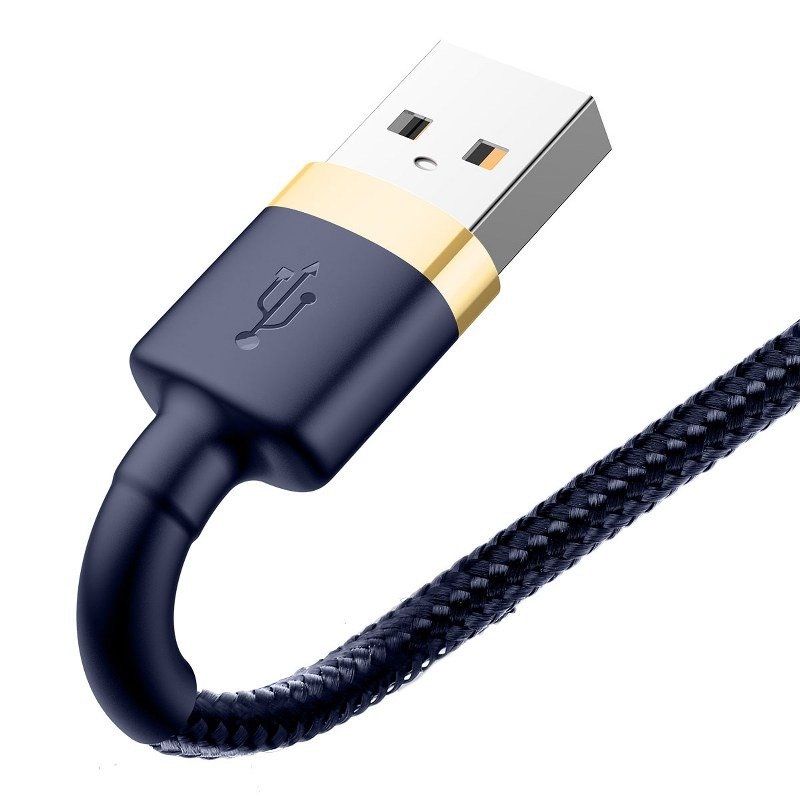 Baseus Cafule USB to Apple iPhone Lightning Data Charging Cable 1.5A, 2m, Gold+Dark Blue | Lādētājvads Datu... (2)