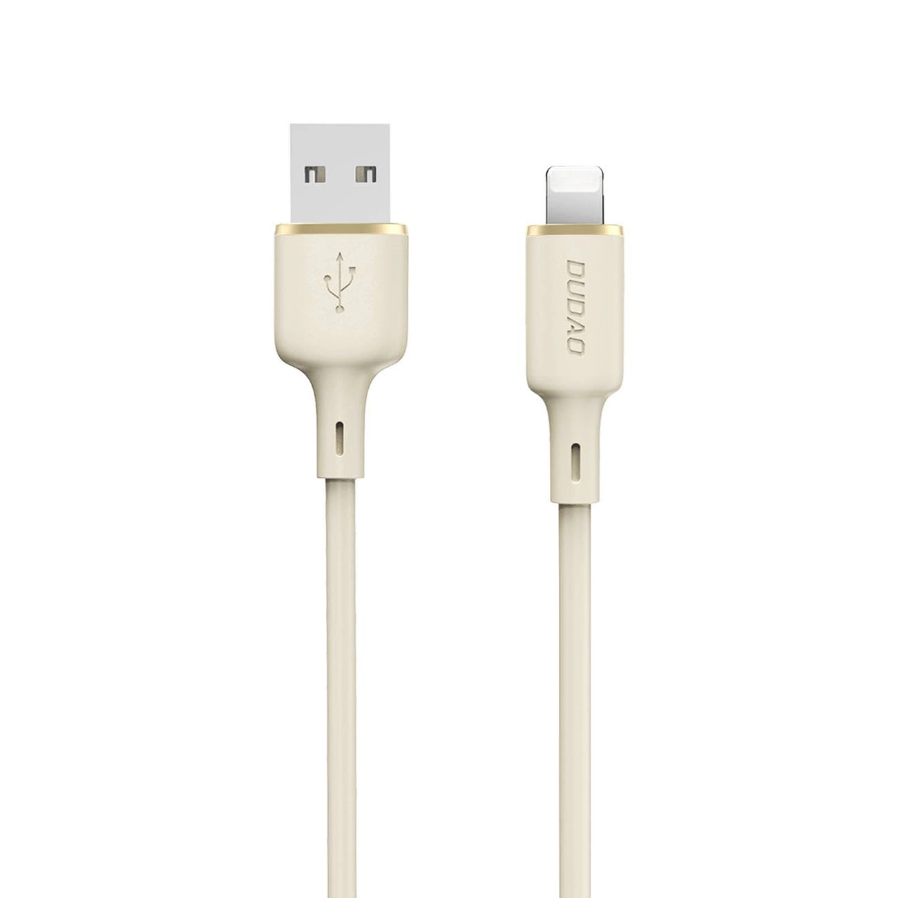 Dudao L7SL USB / Apple Iphone Lightning Data Charging Cable, 5A 1m, Beige | Ātrās Uzlādes Lādētājvads Datu...