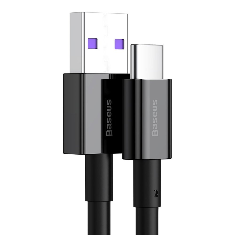 Baseus Superior Series USB to USB Type C Data Charging Cable, 66W, 1m, Black | Lādētājvads Datu Pārraides Kabelis (1)