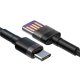 Baseus Cafule HW USB to USB Type C Data Charging Cable 40W 1m, Gray+Black | Lādētājvads Datu Pārraides Kabelis