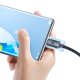Baseus Crystal Shine USB Type C Data Charging Cable 100W, 2m, Black | Lādētājvads Datu Pārraides Kabelis