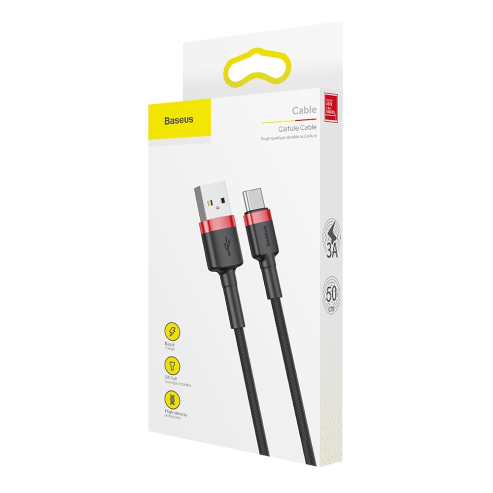 Baseus 50cm 3A USB-C Type-C Lādētājs uzlādes vads kabelis | Charging Cable for Samsung Huawei Xiaomi Nokia -... (3)