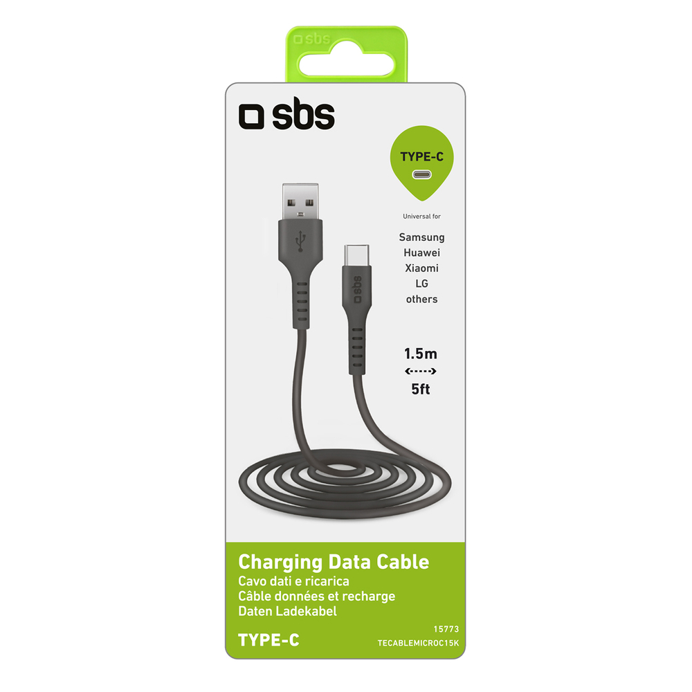 Datu kabelis USB 2.0 - C tipa melns | Data cable Type-C Black (1)