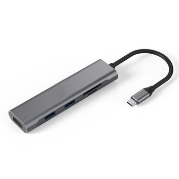 Adapteris Usb Type-C - 2 X 3.0, Hdmi, Sd, Tf | Adapter