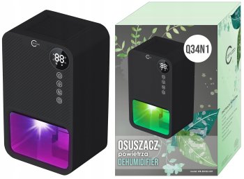 Gaisa sausinātājs, mitruma savācējs, mitruma absorbētājs ar LED displeju, 3,8L | Dehumidifier Air Dryer Moisture Absorber